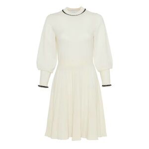 Pearl by Lela Rose Pleat Skirt Sweater Dress large $395